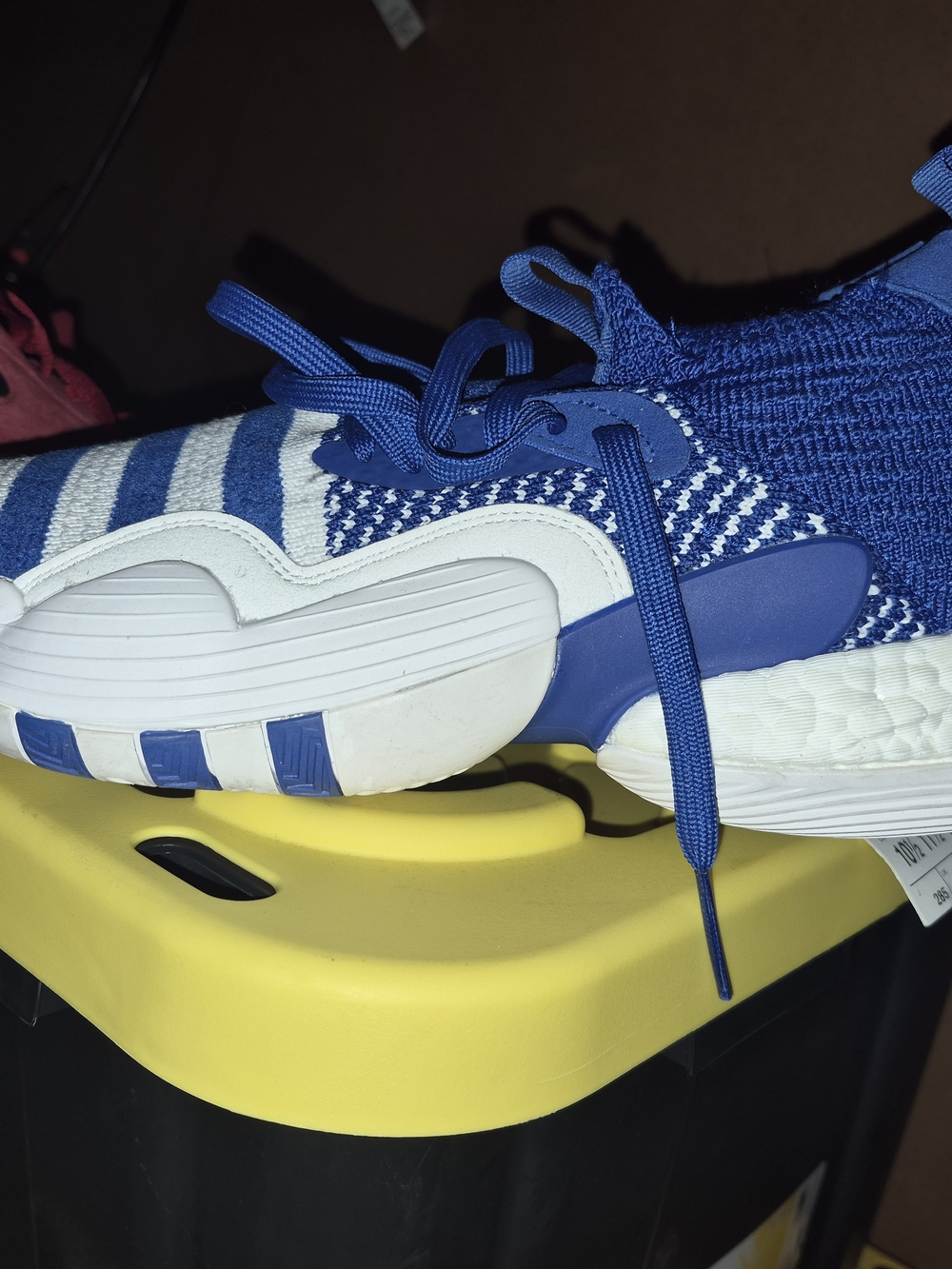 adidas Blue and White Knit Running Sneaker